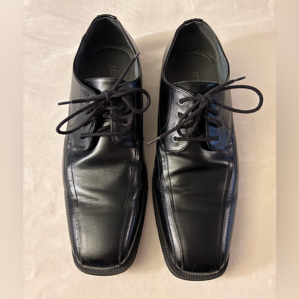 JF J.Ferrar Black Men's Oxfords - Picture 2 of 9